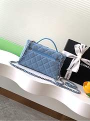 Chanel Long Vanity With Chain In Denim - 5