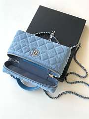 Chanel Long Vanity With Chain In Denim - 3