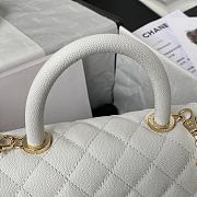 Chanel 21 Coco Handle Mini Size In White - 4