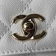 Chanel 21 Coco Handle Mini Size In White - 3