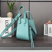 Loewe Hammock Logo Embossed Shoulder Bag Light Blue - 1