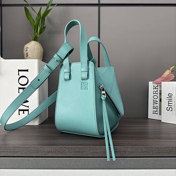 Loewe Hammock Logo Embossed Shoulder Bag Light Blue