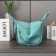 Loewe Hammock Logo Embossed Shoulder Bag Light Blue - 5