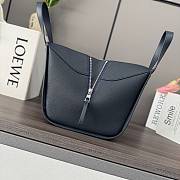 Loewe Hammock Logo Embossed Shoulder Bag Dark Blue - 5