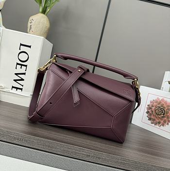 Loewe Puzzle bag in classic lambskin dark burgundy