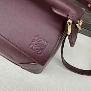 Loewe Puzzle bag in classic lambskin dark burgundy - 3