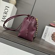 Loewe Flamenco Medium Drawstring Shoulder Bag Dark Burgundy - 5