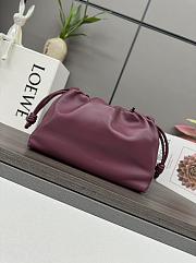 Loewe Flamenco Medium Drawstring Shoulder Bag Dark Burgundy - 3