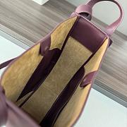 Loewe Slice bag in shiny calfskin dark burgundy - 6