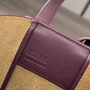 Loewe Slice bag in shiny calfskin dark burgundy - 5