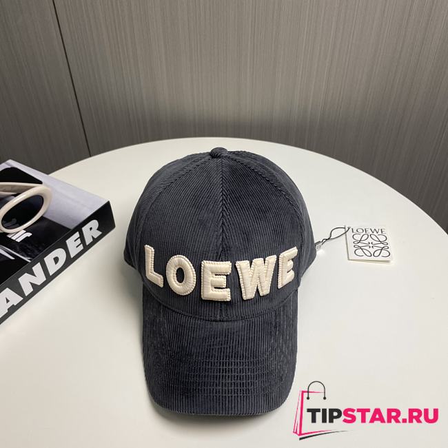 Loewe Hat In Dark Blue - 1