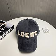 Loewe Hat In Dark Blue - 1