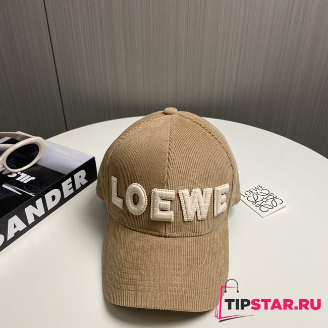 Loewe Hat In Dark Beige - 1