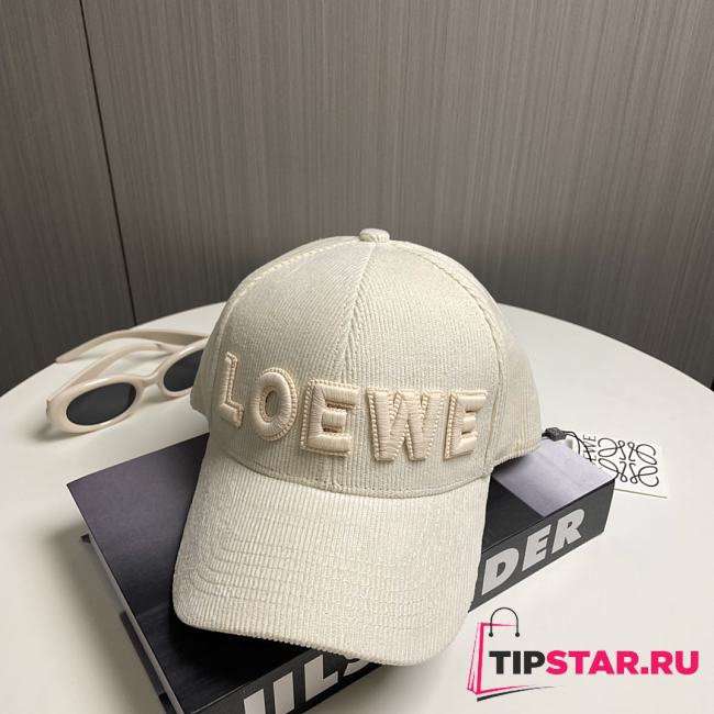 Loewe Hat In Milk White - 1