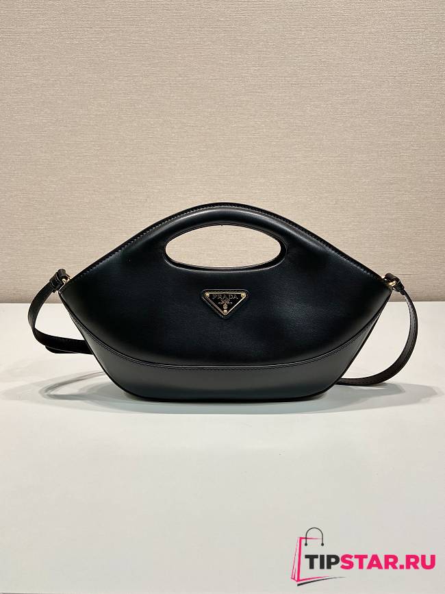 Prada Triangle-logo leather tote bag black - 1