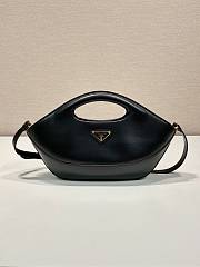 Prada Triangle-logo leather tote bag black - 1