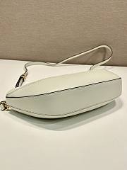 Prada Triangle-logo leather tote bag white - 4