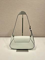 Prada Cleo Logo Plaque Shoulder Bag In White - 6