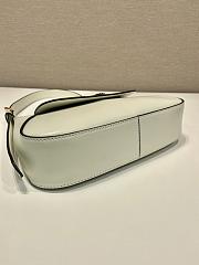 Prada Cleo Logo Plaque Shoulder Bag In White - 4