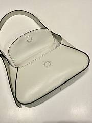 Prada Cleo Logo Plaque Shoulder Bag In White - 2