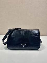 Prada Medium triangle logo messenger bag black - 1