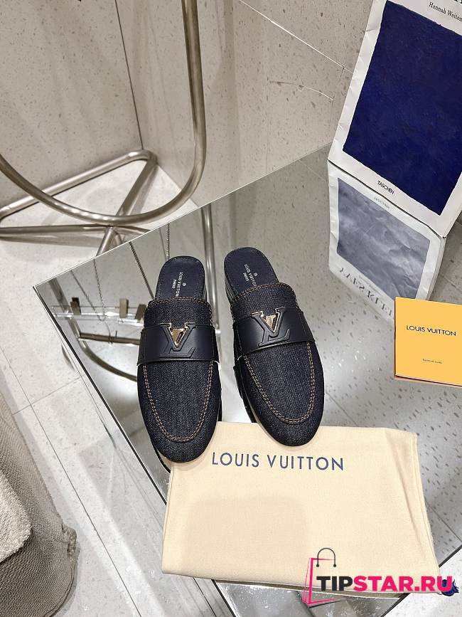 Louis Vuitton Capri Open Denim Loafers - 1