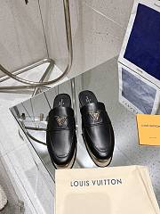 Louis Vuitton Capri Open Black Loafers Lambskin - 1