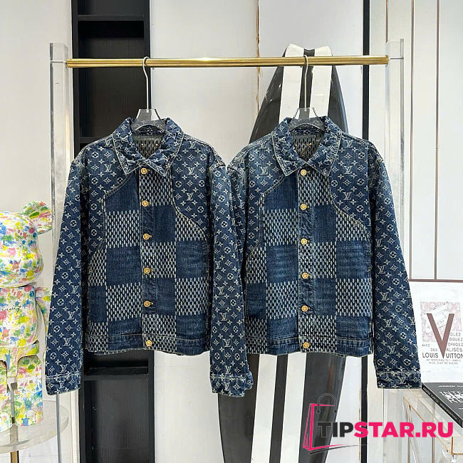 Louis Vuitton x Nigo Giant Damier Waves MNGM Denim Jacket - 1