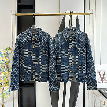 Louis Vuitton x Nigo Giant Damier Waves MNGM Denim Jacket