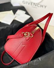 Givenchy Mini Antigona bag in Box leather red - 4