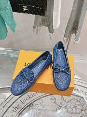 Louis Vuitton Driver Mocassin Shoes Dark Blue - 1