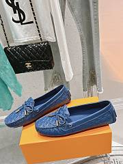 Louis Vuitton Driver Mocassin Shoes Dark Blue - 6