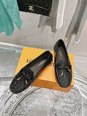 Louis Vuitton Driver Mocassin Shoes Shiny Black - 1