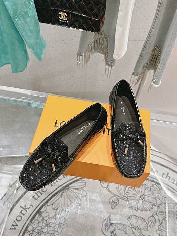 Louis Vuitton Driver Mocassin Shoes Shiny Black