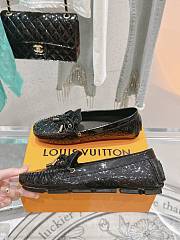 Louis Vuitton Driver Mocassin Shoes Shiny Black - 4