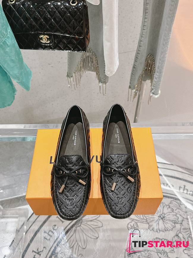 Louis Vuitton Driver Mocassin Shoes Black - 1