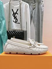 Louis Vuitton Driver Mocassin Shoes Milktea White - 6