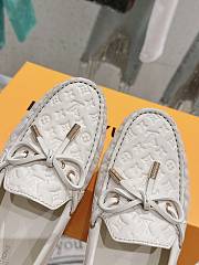 Louis Vuitton Driver Mocassin Shoes Milktea White - 5