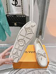 Louis Vuitton Driver Mocassin Shoes Milktea White - 4