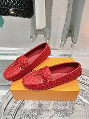 Louis Vuitton Driver Mocassin Shoes Red - 4