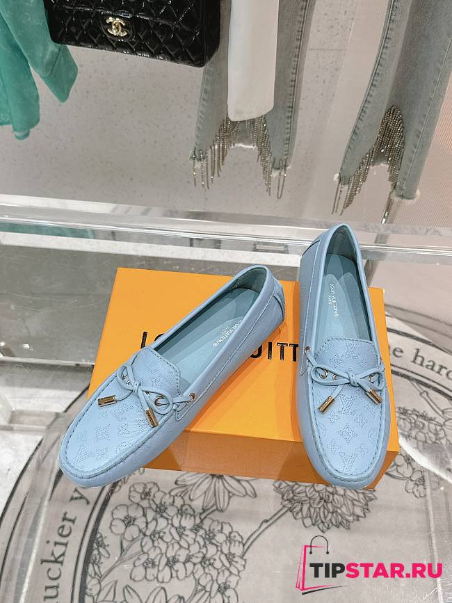 Louis Vuitton Driver Mocassin Shoes Blue - 1