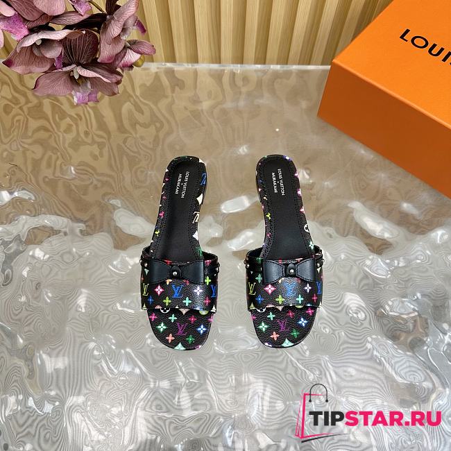 LV x TM 6AM Flat Mule Multicolored Black - 1