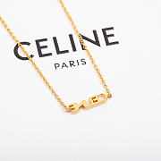 Celine Logo Necklace In Gold - 4