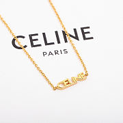 Celine Logo Necklace In Gold - 3