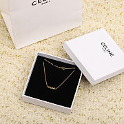 Celine Logo Necklace In Gold - 2