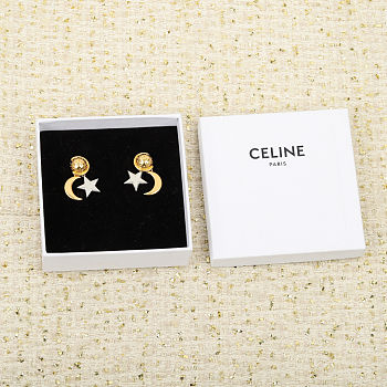 Celine Moon Earrings In Gold