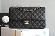 Chanel Classic Flapbag Lambskin Leather In Black Size 25.5*14.5*6 cm - 1