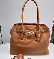 Miumiu Aventure nappa leather bag medium size oak color - 1