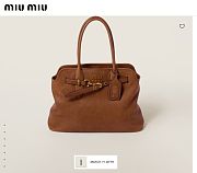 Miumiu Aventure nappa leather bag medium size oak color - 4