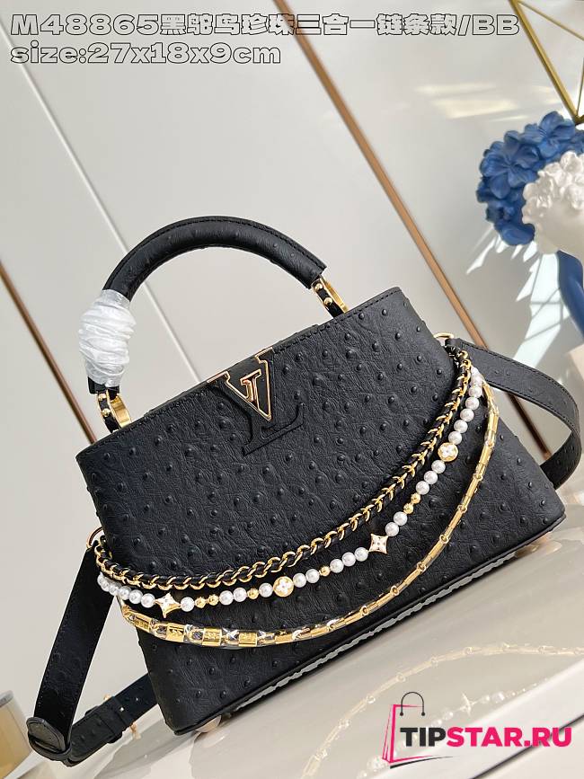 Louis Vuitton Capucines BB Trilogy Taurillon In Black - 1